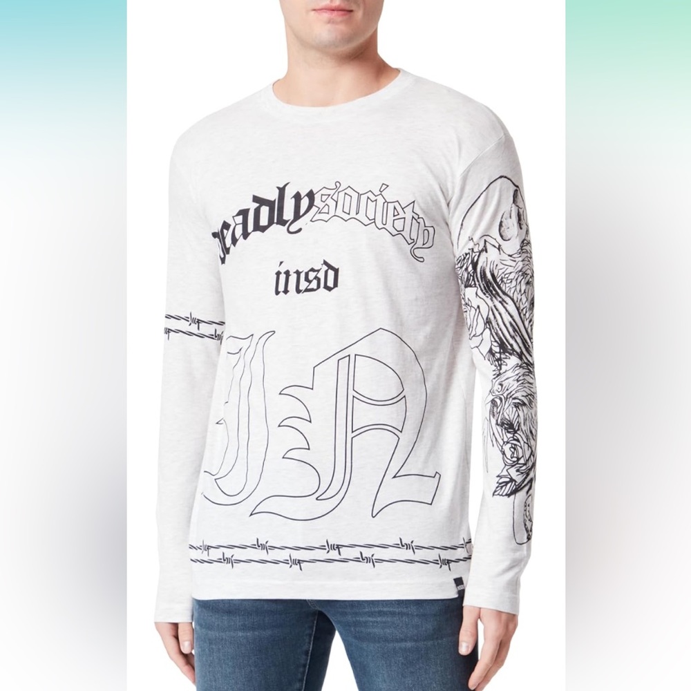 Long sleeves T-Shirt novelty print by Inside! Deadly Society Size XS